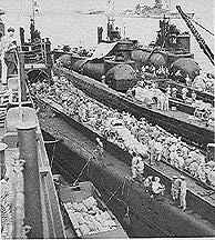 Captured Japanese subs by USS Proteus